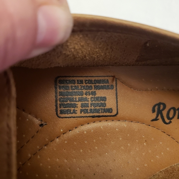 ROMULO Tan Leather Slip On Loafers - Picture 9 of 11